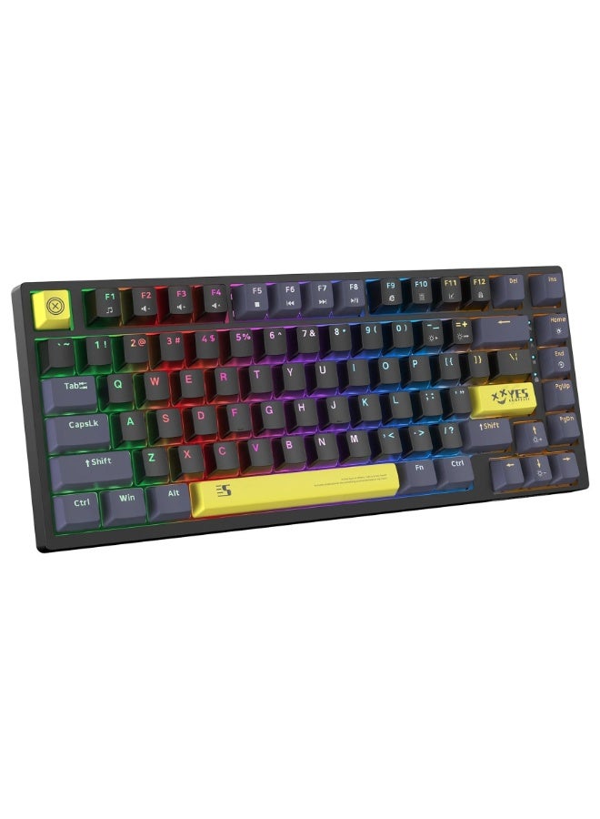 onikuma G52 RGB Wired Mechanical Gaming Keyboard with 82 Keys, - Image 4
